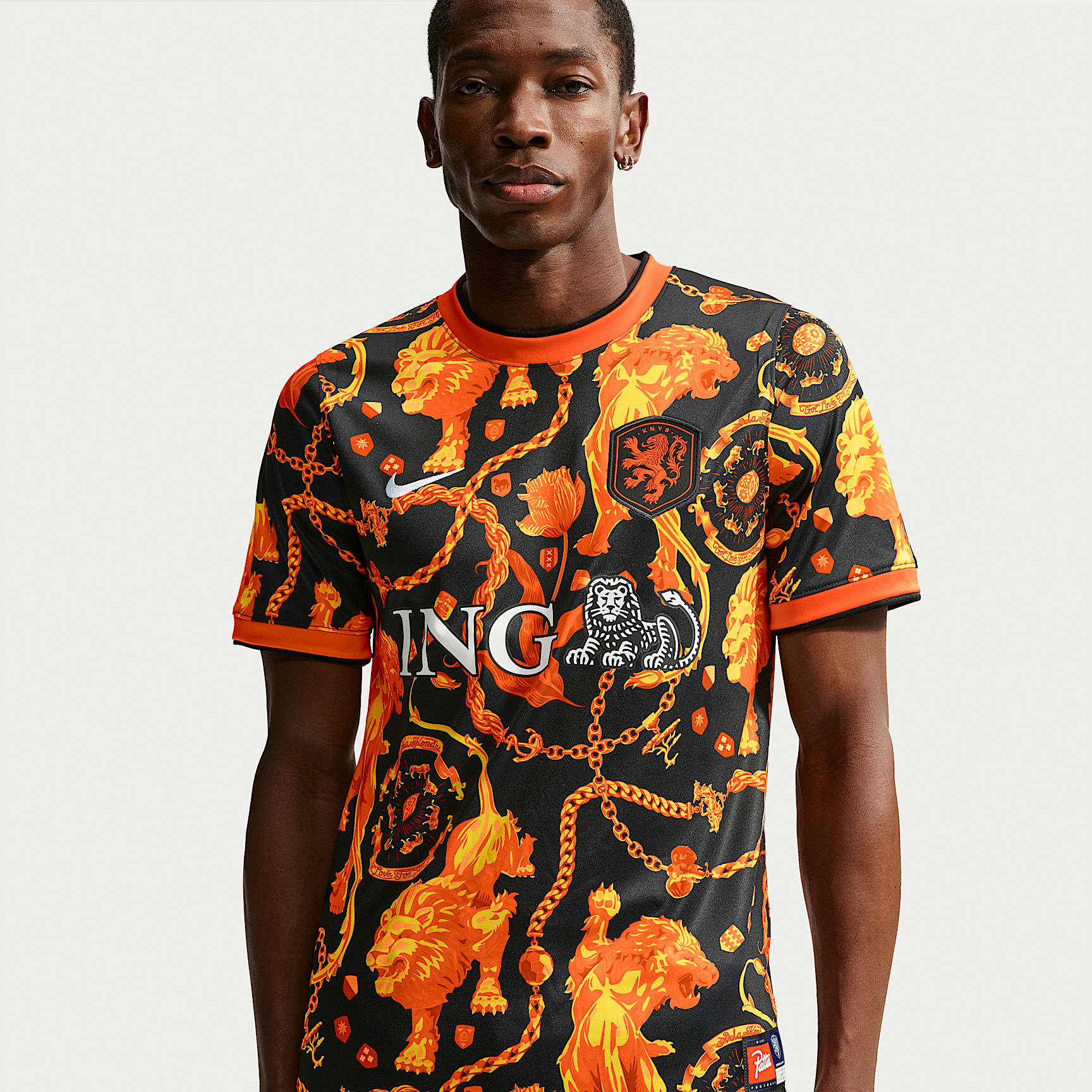Netherlands x Patta Men's Academy Pro Short-Sleeve Soccer Top